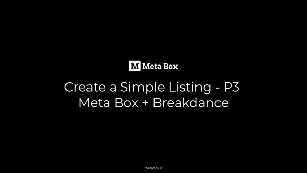 Create Simple Listing with Meta Box