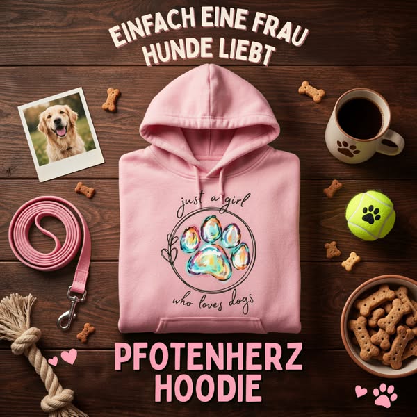 PRACTS PfotenHerz Hoodie – Für Hundemamas, die ihr Herz auf den Ärmeln tragen