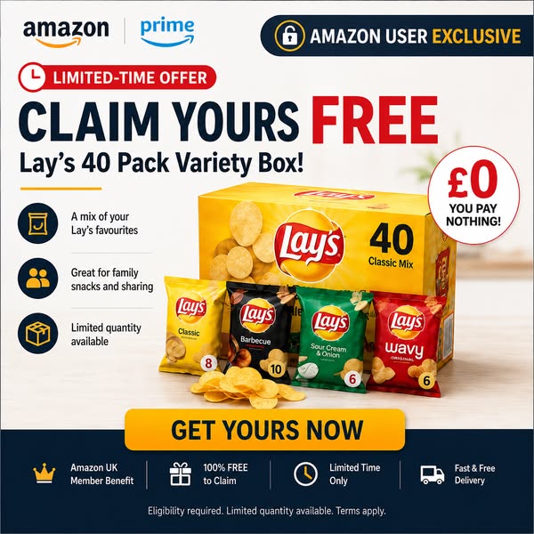 Amazon Users: Claim a Free Lay’s 40 Pack