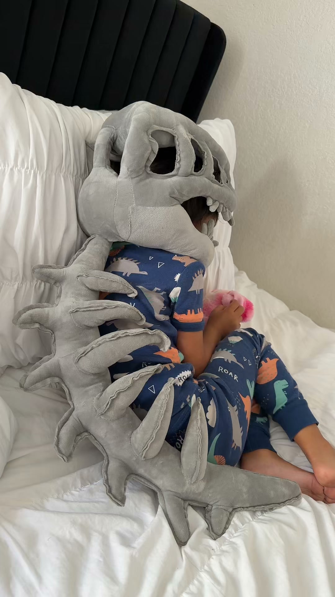 Dinosaur Skeleton Hat – Plush Costume Headwear for Kids & Adults