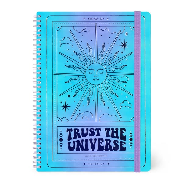 Cahier Ligné A4 à Couverture Rigide Illustrée - Tarot - Avec Spirale