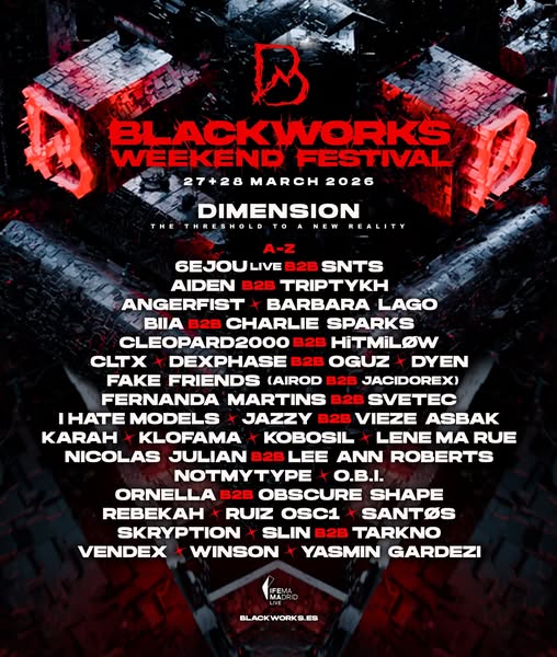 Blackworks Weekend Festival 27 + 28 de marzo de 2026