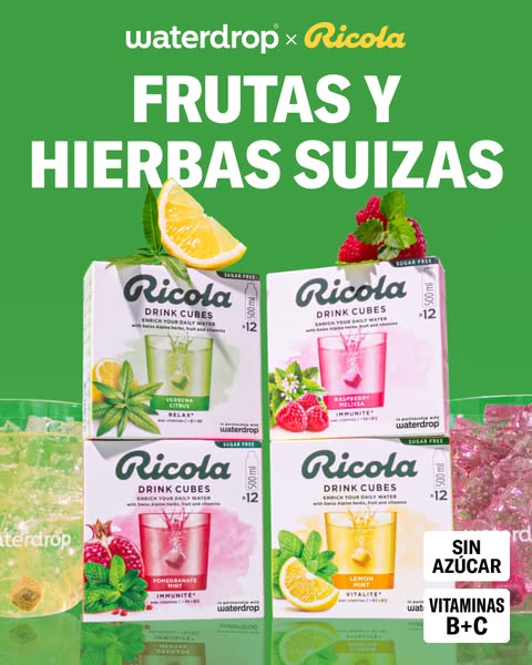 Refréscate con waterdrop® x Ricola
