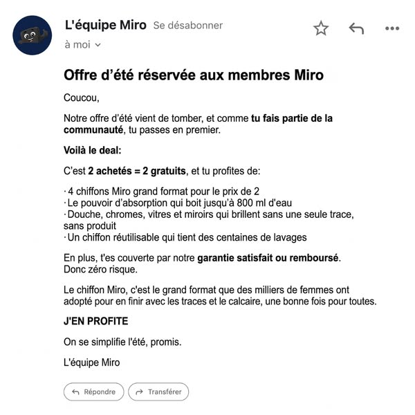 2 Chiffons achetés = 2 OFFERTS !