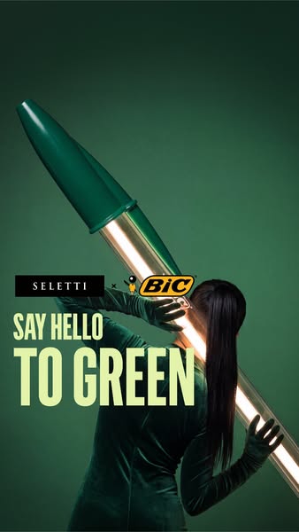 Seletti New in: Bic Lamp Green