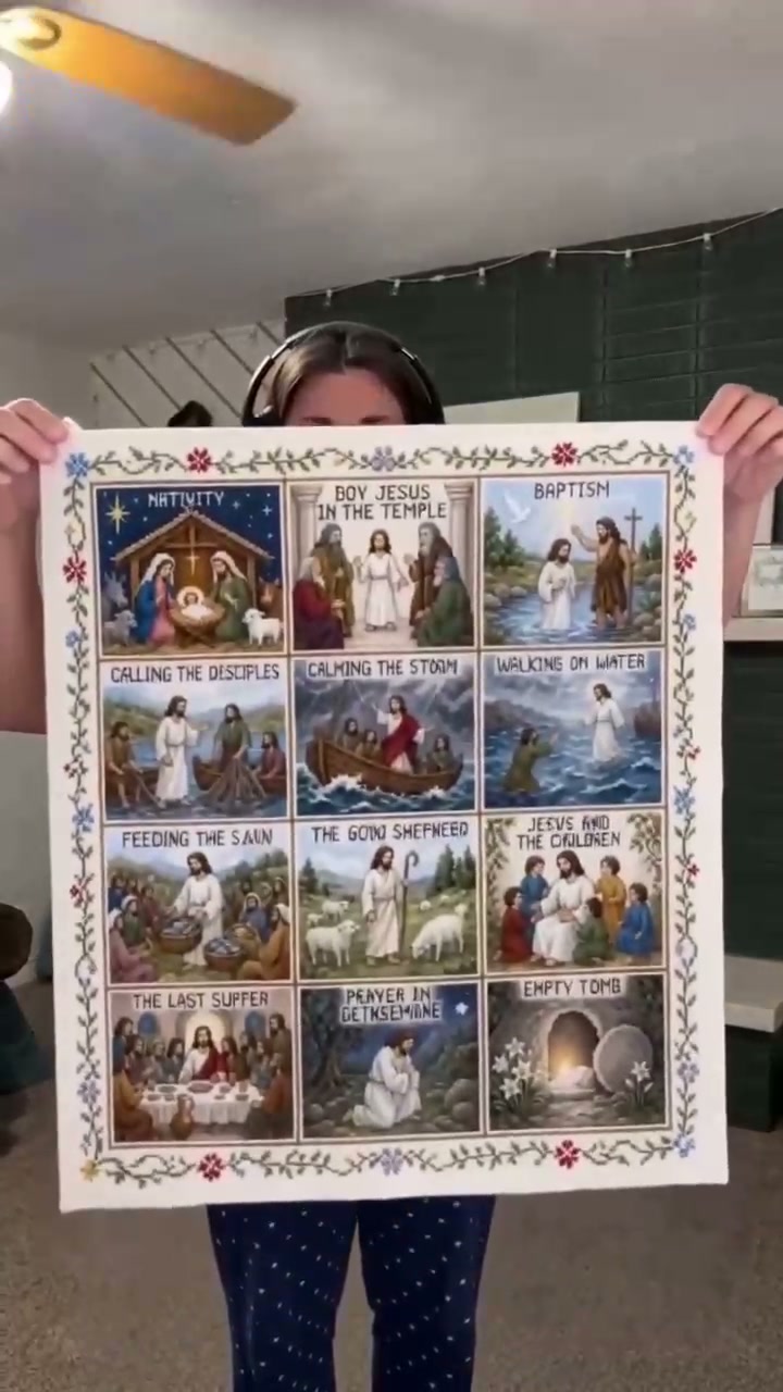 Beginner-Friendly Life of Jesus Bible Story Cross Stitch DIY Kit