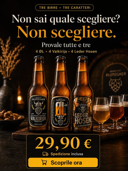 3 birre diverse. Una sola degustazione.