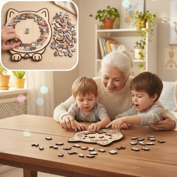 Een puzzel vol katten