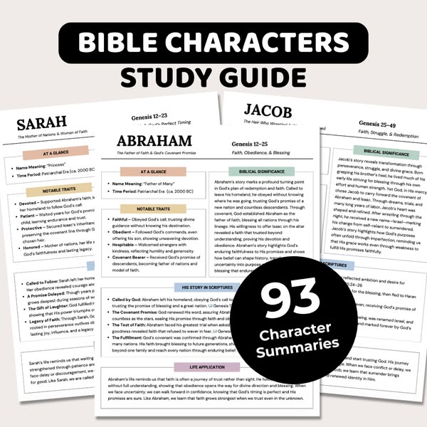 90% Off Bible Character Study Guide