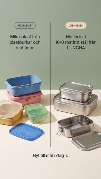Rostfritt stål i stället för plast