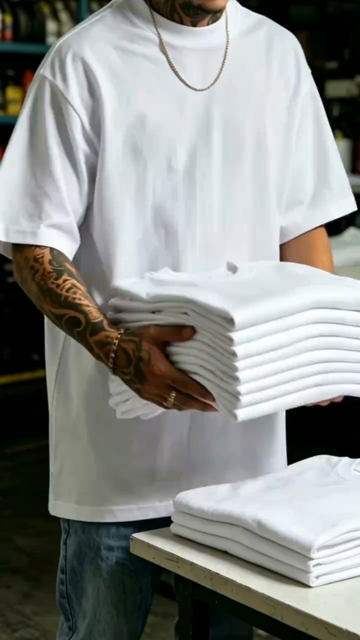 Men's White Basic Crew Neck T-Shirt