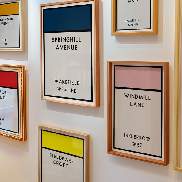 Turn a meaningful street into personalised wall art.