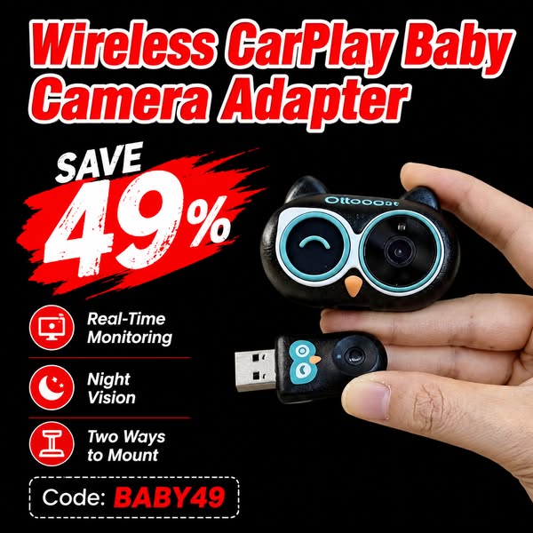 Cabin Care Car Adapter Wireless CarPlay and Real-time Monitoring