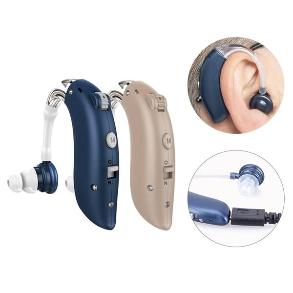 Mini Rechargeable Hearing Aid Digital BTE Hearing Aids Adjustable Tone Sound Amplifier Portable Deaf Elderly digital Hearing Aid
