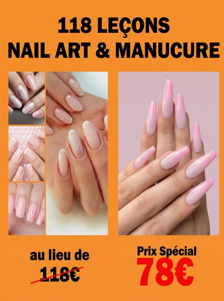 Offre spéciale : 59 leçons techniques + 59 leçons de Nail Art = 79 € au lieu de 118 €