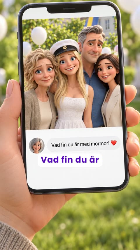 "Vad fin du är med mormor!"