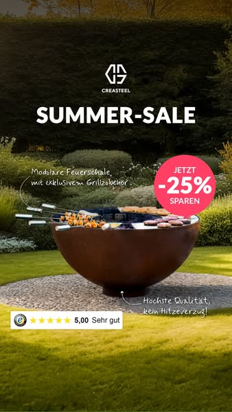 Modulare Feuerschale für Deinen Garten