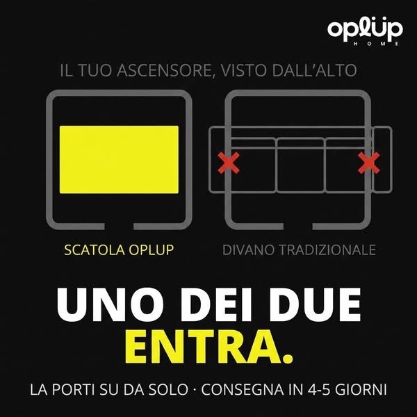 Il divano che arriva in una scatola