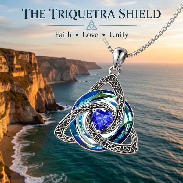 Last Day Only＄19.99 Celtic Birthstone Shield: Wear Your Protection & Story - January / Garnet / Every order comes with a beautiful gi