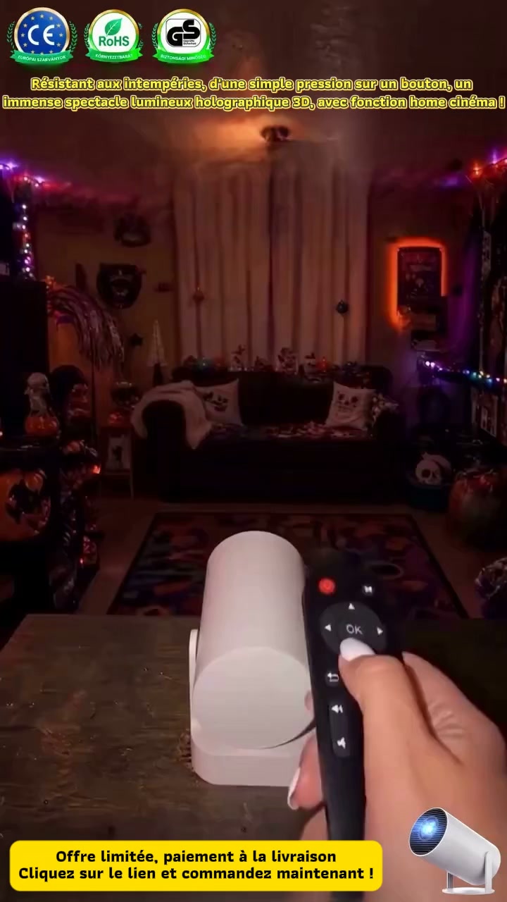 Lampe de projection Halloween – créez instantanément une ambiance de fête terrifiante