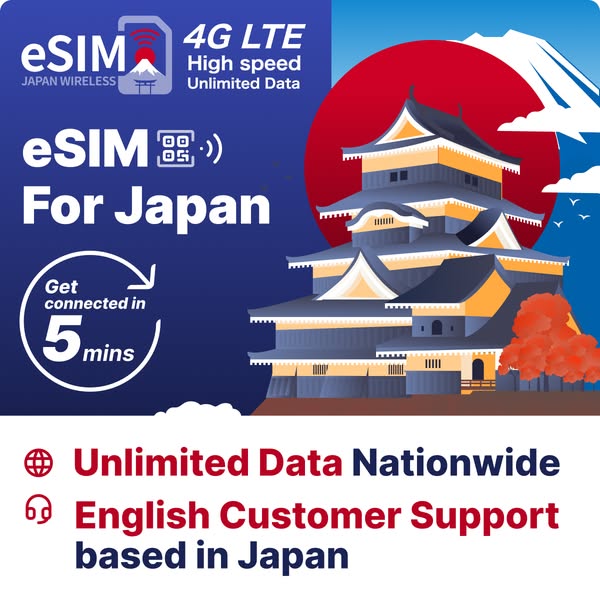 Japan Wireless eSIM for Japan Travel