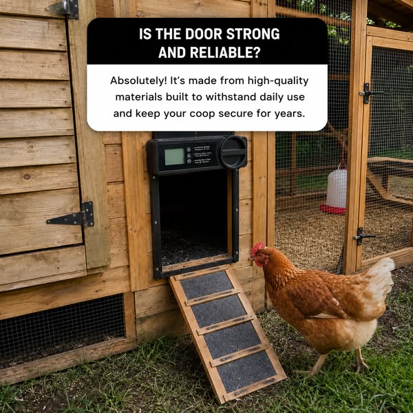 Automatic Locking. Safer Chickens.