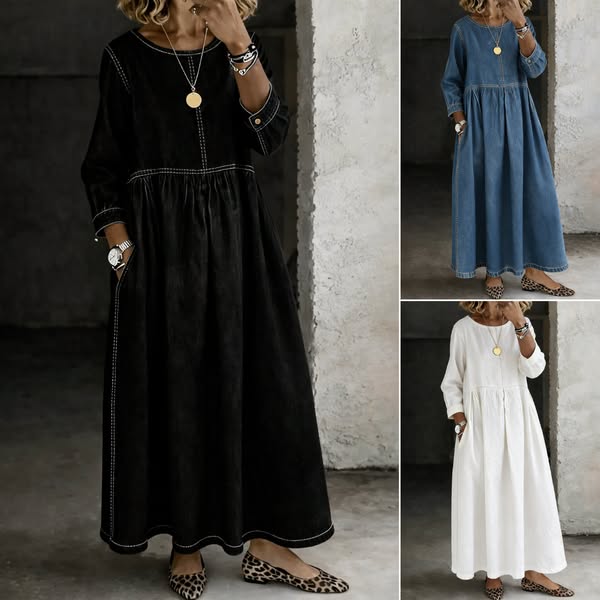 Vintage Denim. Timeless Maxi Style.