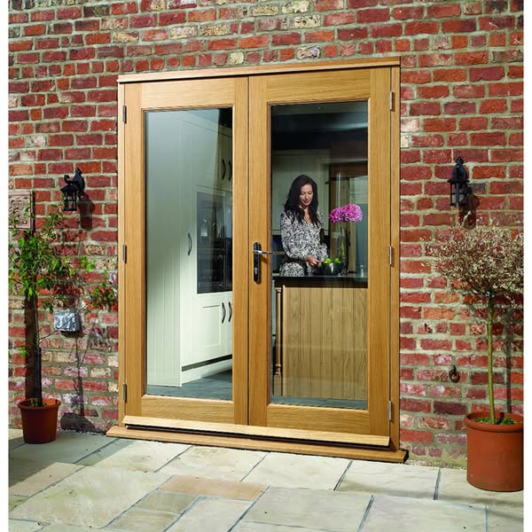 XL Joinery External Prefinished Oak La Porte French Doorset (2074x1490mm)