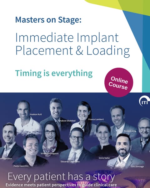 Master immediate implant placement & loading — Evidence-based. fully online.