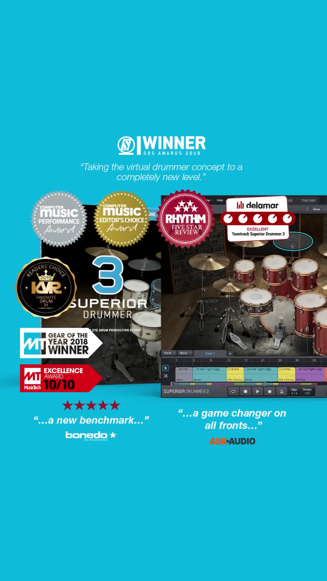 The complete drum production studio