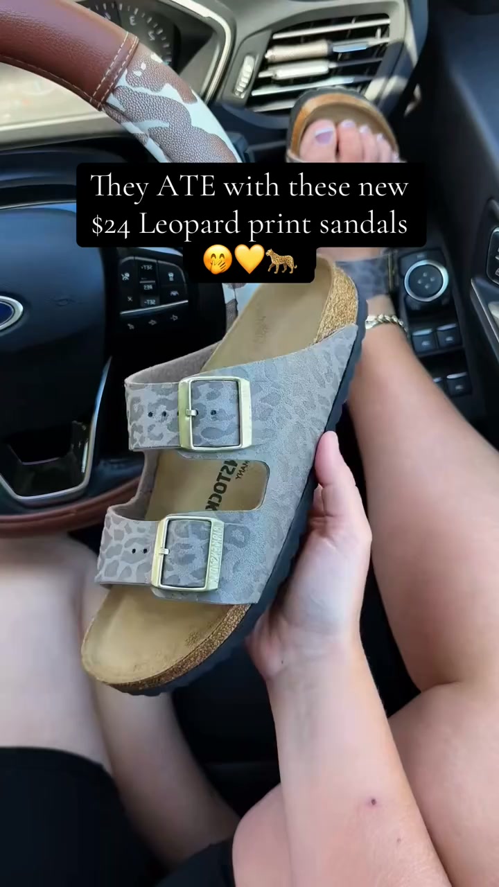 Leopard Cork Sandals, Back In Stock