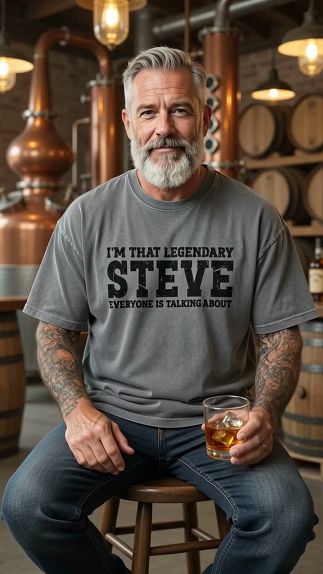Cigars & Bourbon Vintage Washed Tee