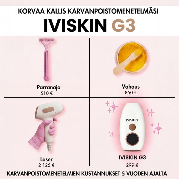 Saat 30 % alennusta Iviskin® G3 IPL - karvanpoistolaitteesta