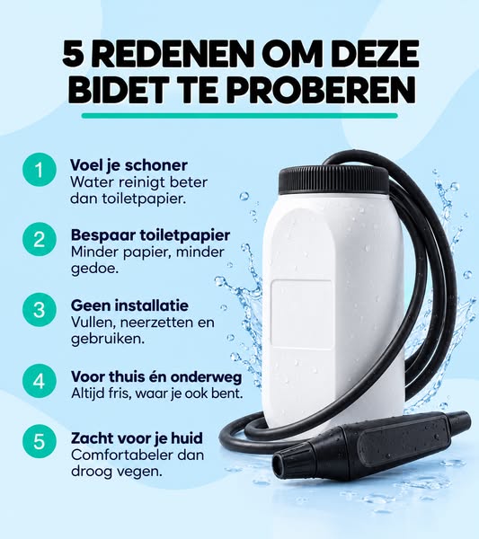 Toiletpapier voelt niet schoon. Water wel.