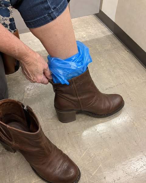Mom was ready. Her shopping arrived without her.