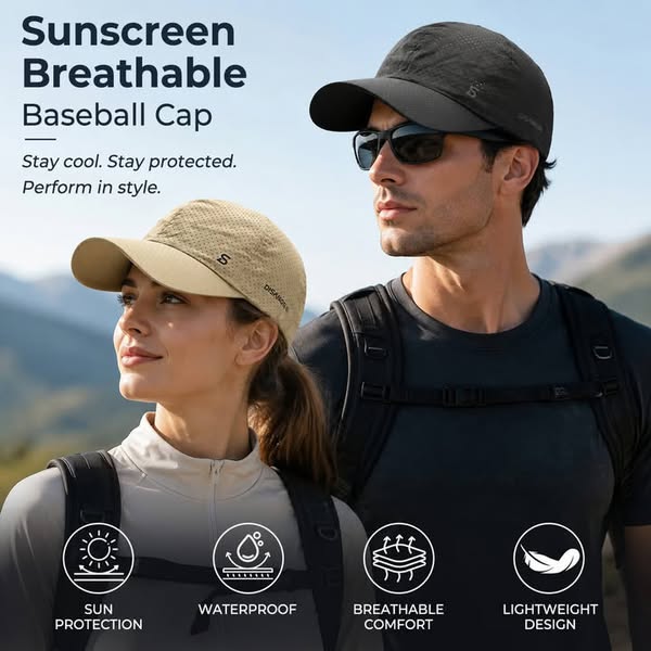 Sunscreen Breathable Baseball Cap