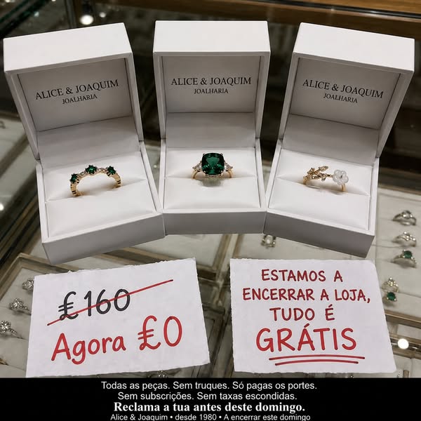 Grátis — pague apenas os portes de envio