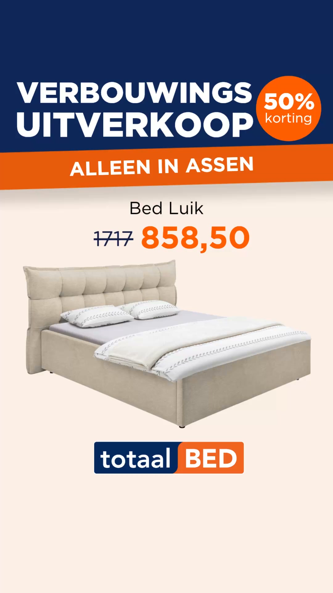 50% korting op showroommodellen