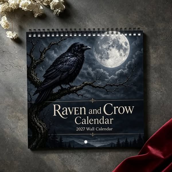 Raven & Crow 2027 Wall Calendar — 12 Months of Moonlit Gothic Art