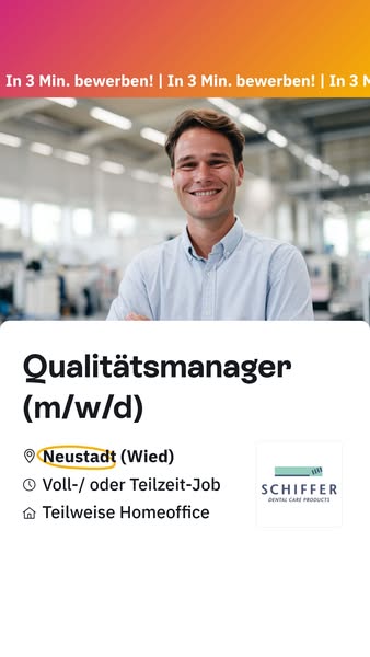 Qualitätsmanager (m/w/d) in Neustadt (Wied)