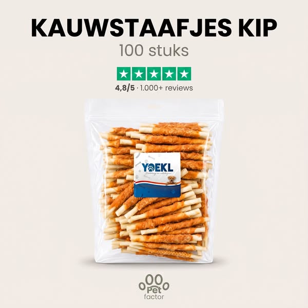 Kauwstaafjes met Kip