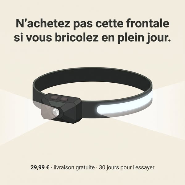 Les mains prises, la lampe à allumer