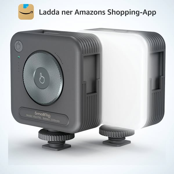 LED-videolampa, SMALLRIG P96 Video Light, Mini Camera Light med 2200 mAh CRI95 + 2700-6500K, för Youtube, Studio, Liveströmning, Dslr, Video