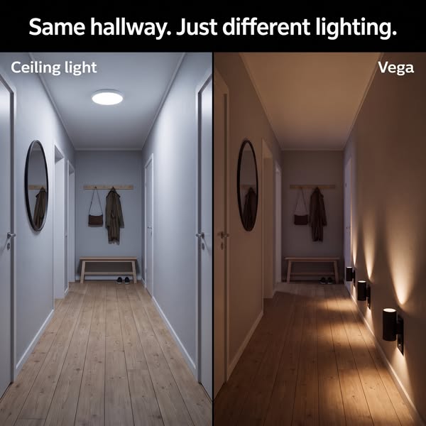 Light in the hallway — without drilling a single hole
