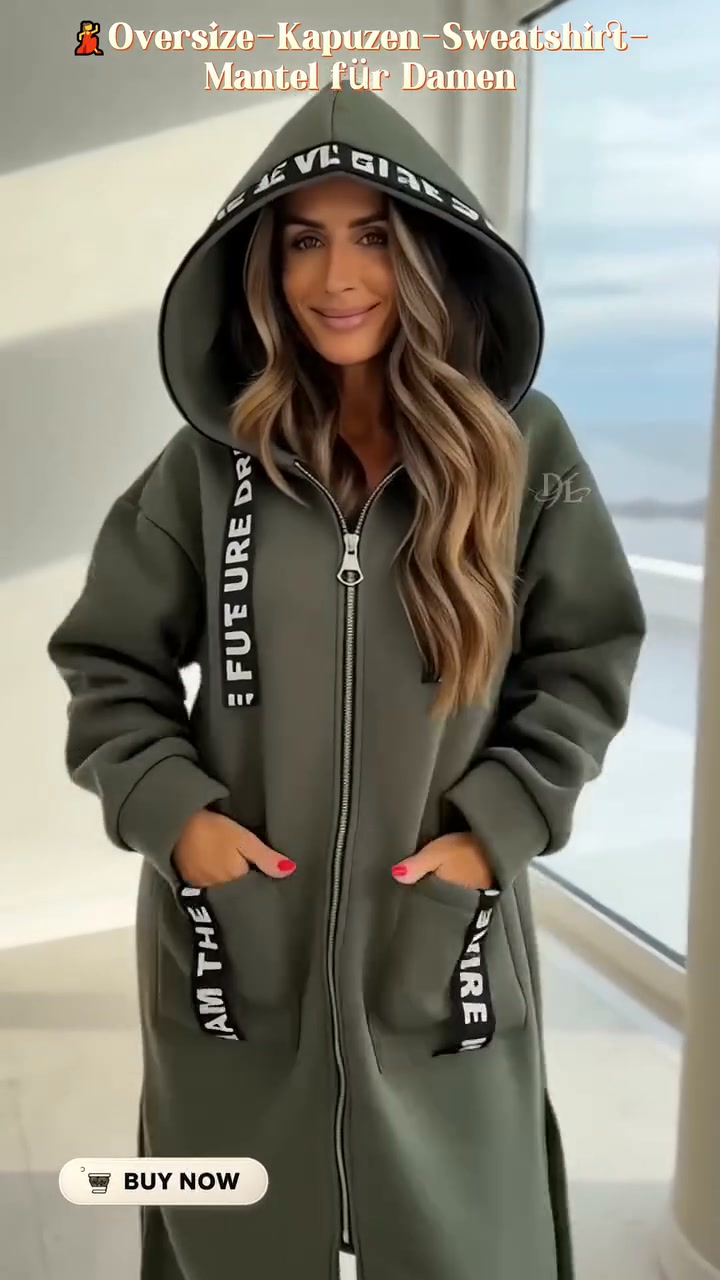 Über 78.000 Stück verkauft!Oversize-Kapuzen-Sweatshirt-Mantel für Damen