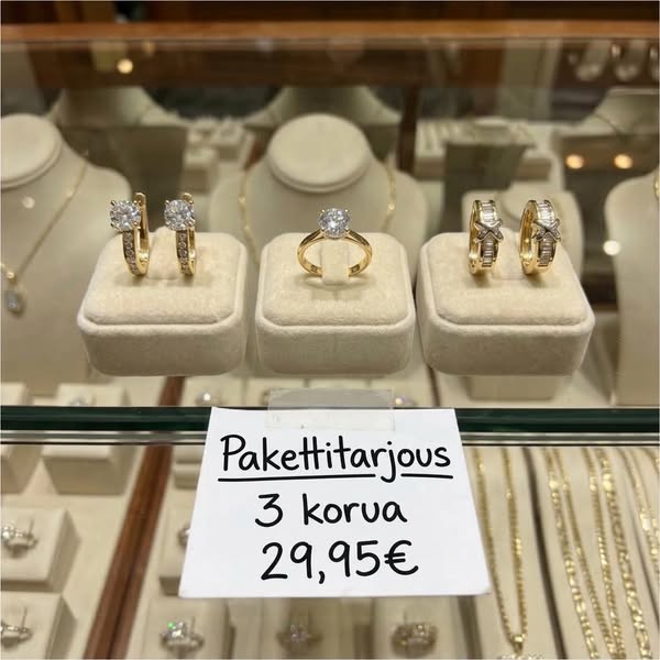 Kimaltavat korut jopa -80%.