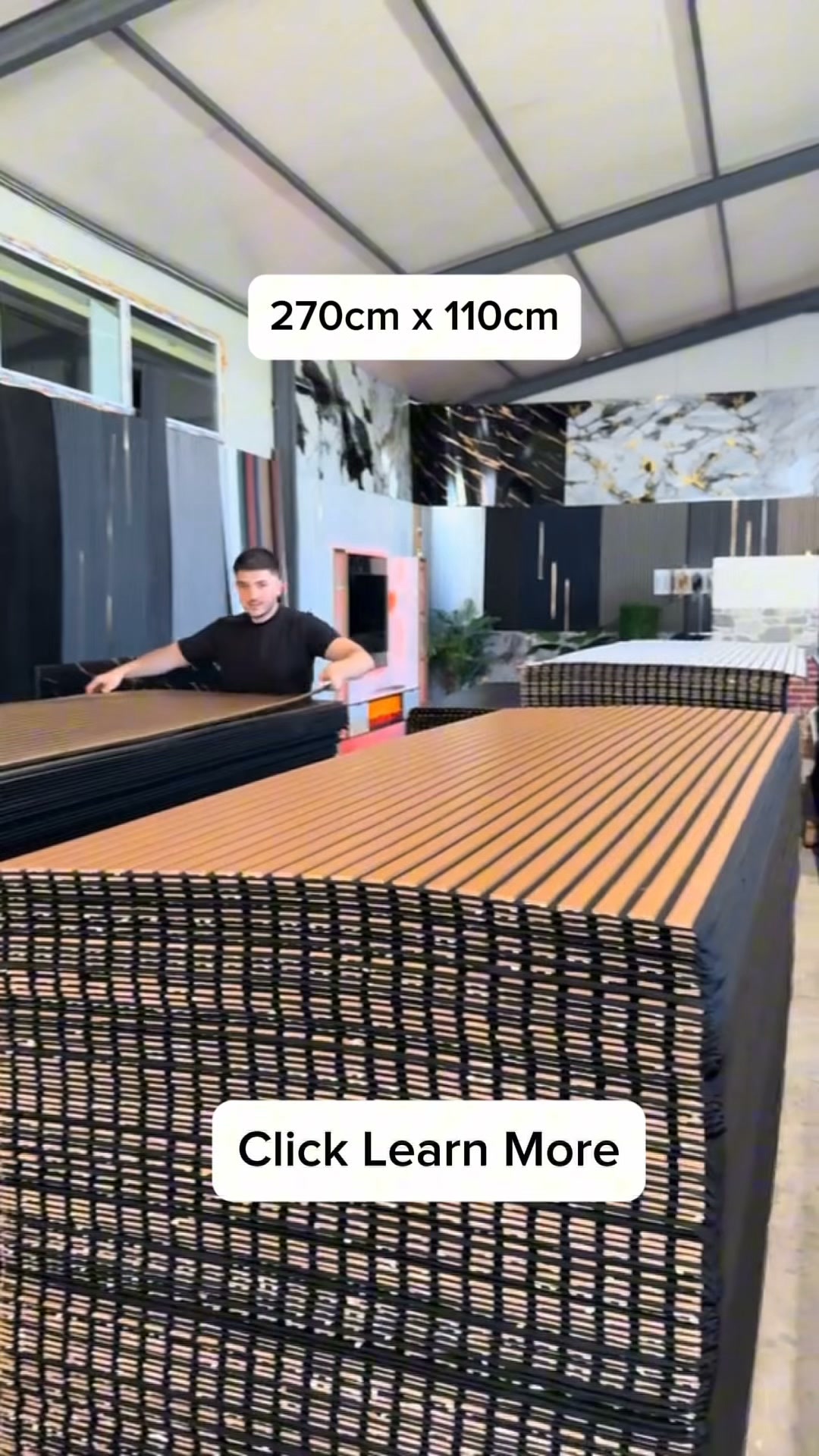 Walnut Slat Panel, XL Size