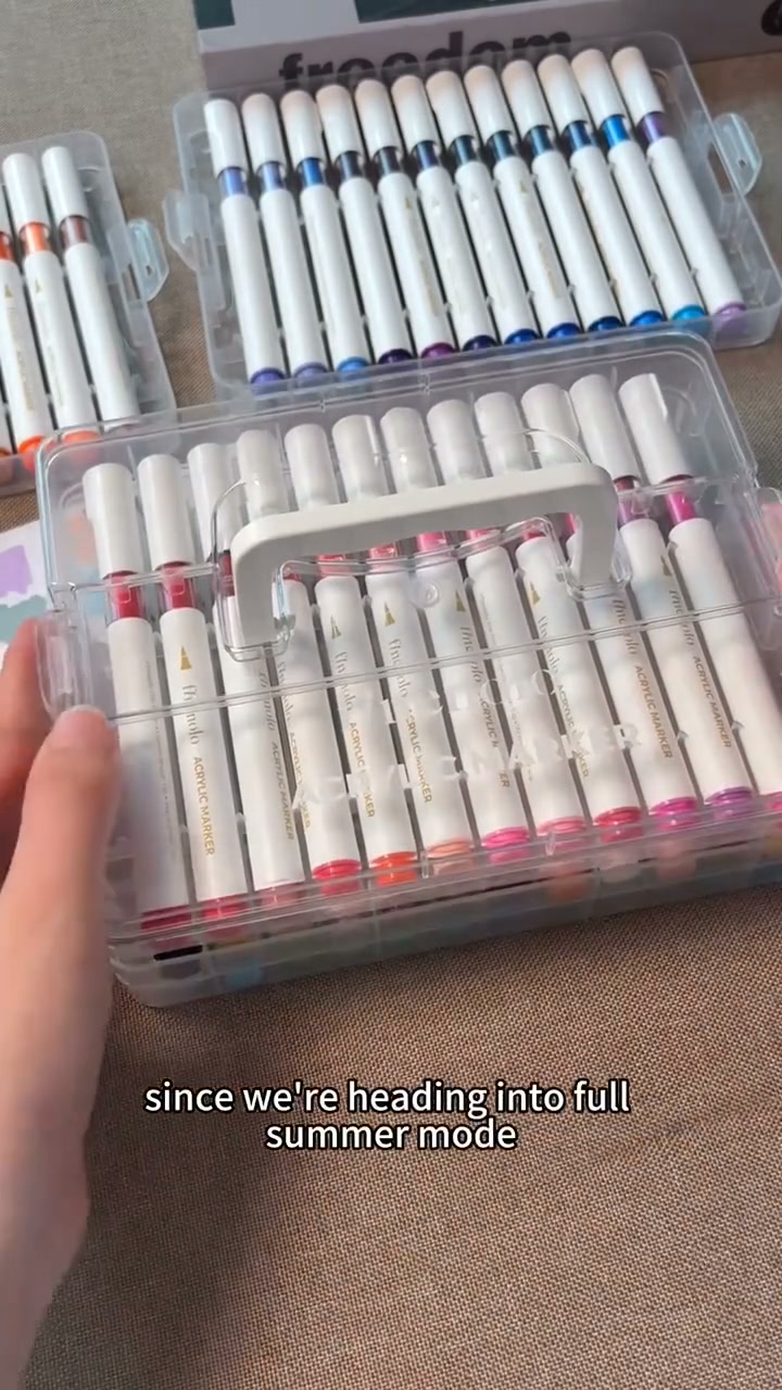 Washable Liquid Acrylic Markers with Soft Brush Tips