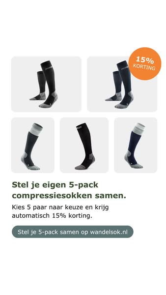 5-pack compressie = 15% korting