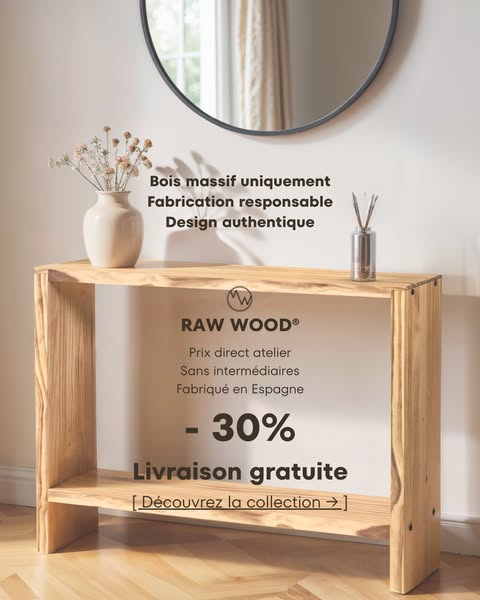 Meubles artisanaux en bois durable